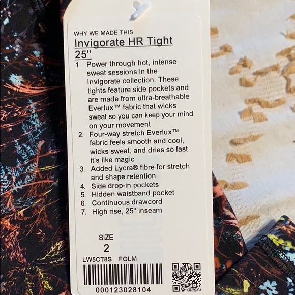 Lululemon Invigorate High Rise Tight 25” w/pockets - Picture 4 of 7